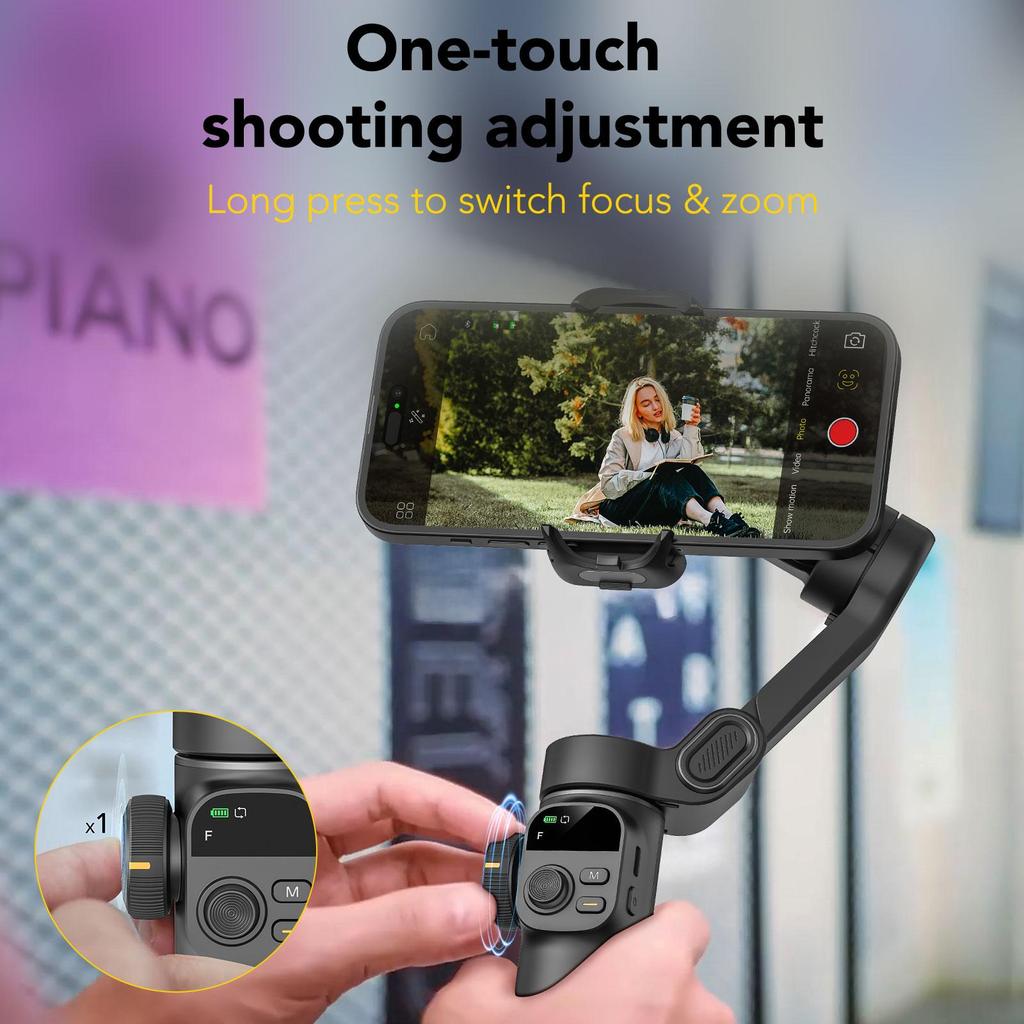 Триосьовий стабілізатор AOCHUAN Professional Gimbal Stabilizer for Smartphone Smart X2 Чорний — фото 8