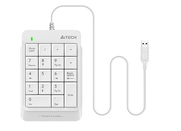 Цифрова USB клавіатура Fstyler, біла A4Tech FK13P білий