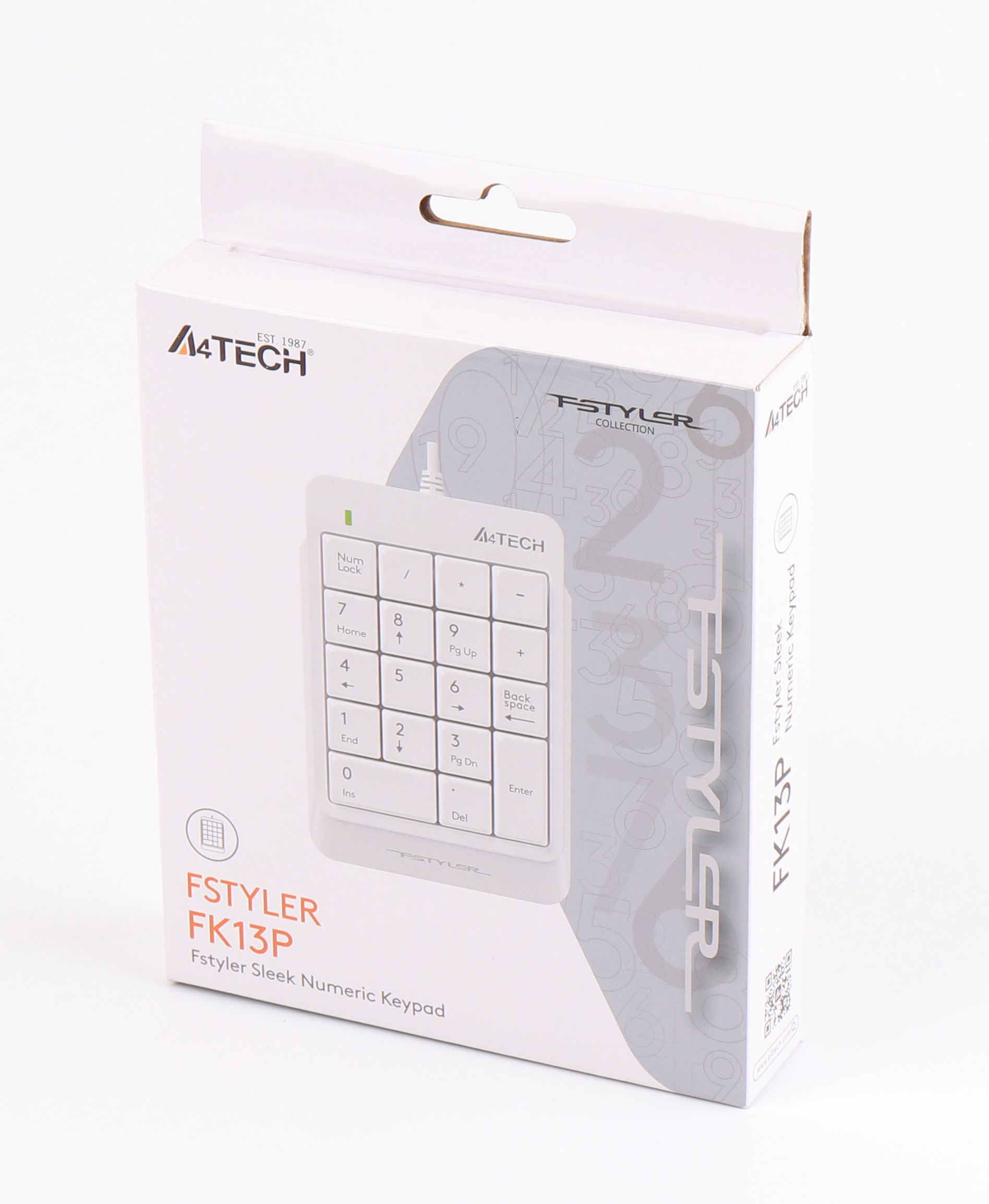 Цифрова USB клавіатура Fstyler, біла A4Tech FK13P білий — фото 5