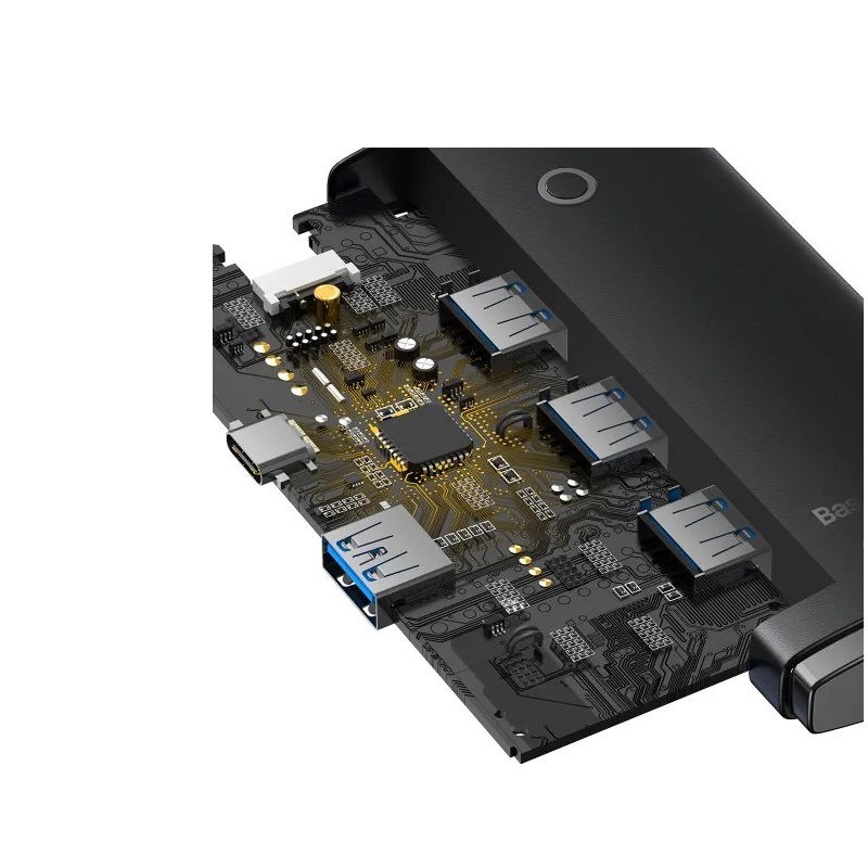 USB-хаб Baseus Lite Series 4-Port Type-C HUB Adapter (Type-C to USB 3.0*4 ) 1m Black — фото 9