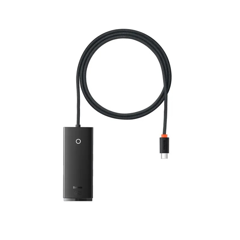 USB-хаб Baseus Lite Series 4-Port Type-C HUB Adapter (Type-C to USB 3.0*4 ) 1m Black