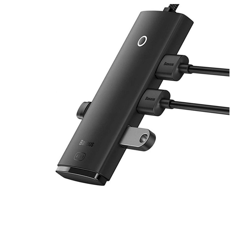 USB-хаб Baseus Lite Series 4-Port USB-A HUB Adapter (USB-A to USB 3.0*4) 25cm Black — фото 3
