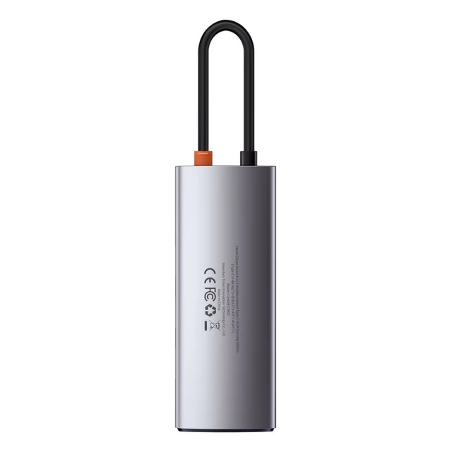 USB-хаб Baseus Metal Gleam Series 5-in-1 Multifunctional (Type-C to HDMI*1+USB3.0*3+PD*1) — фото 6