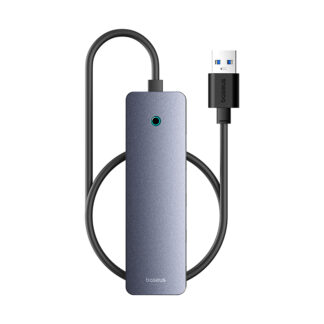 USB-хаб Baseus UltraJoy Series 4-Port HUB Lite 50cm Space Grey(USBA to USB3.0*4+Type-C5V)