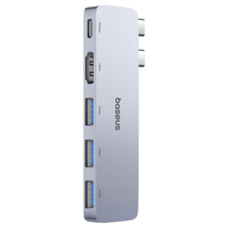 USB-хаб Baseus UltraJoy Series 5-Port HUB Space Grey (USB-C*2 to USB-C 40Gbps*1+HDMI 4K@30Hz*1+USB3.0*3)