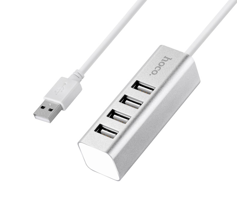 USB-хаб HOCO HB1 4USB Line machine Silver