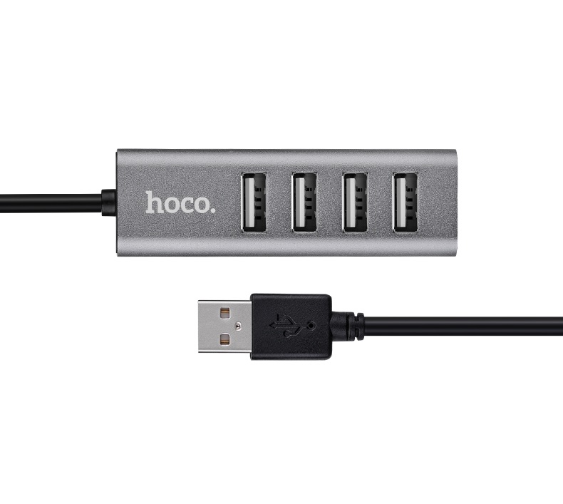 USB-хаб HOCO HB1 4USB Line machine Tarnish — фото 4