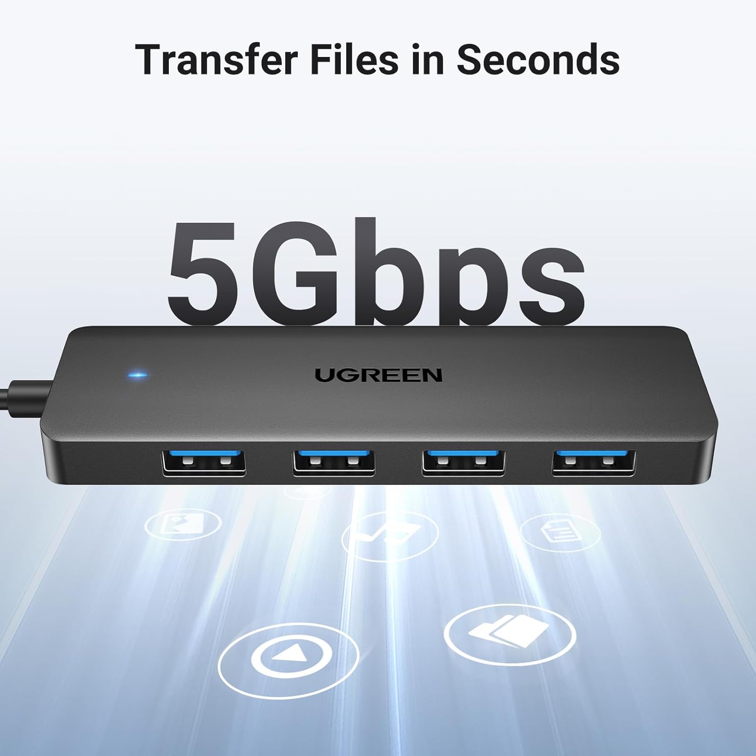 USB-хаб UGREEN 4-Port USB 3.0 Hub 1 м — фото 5