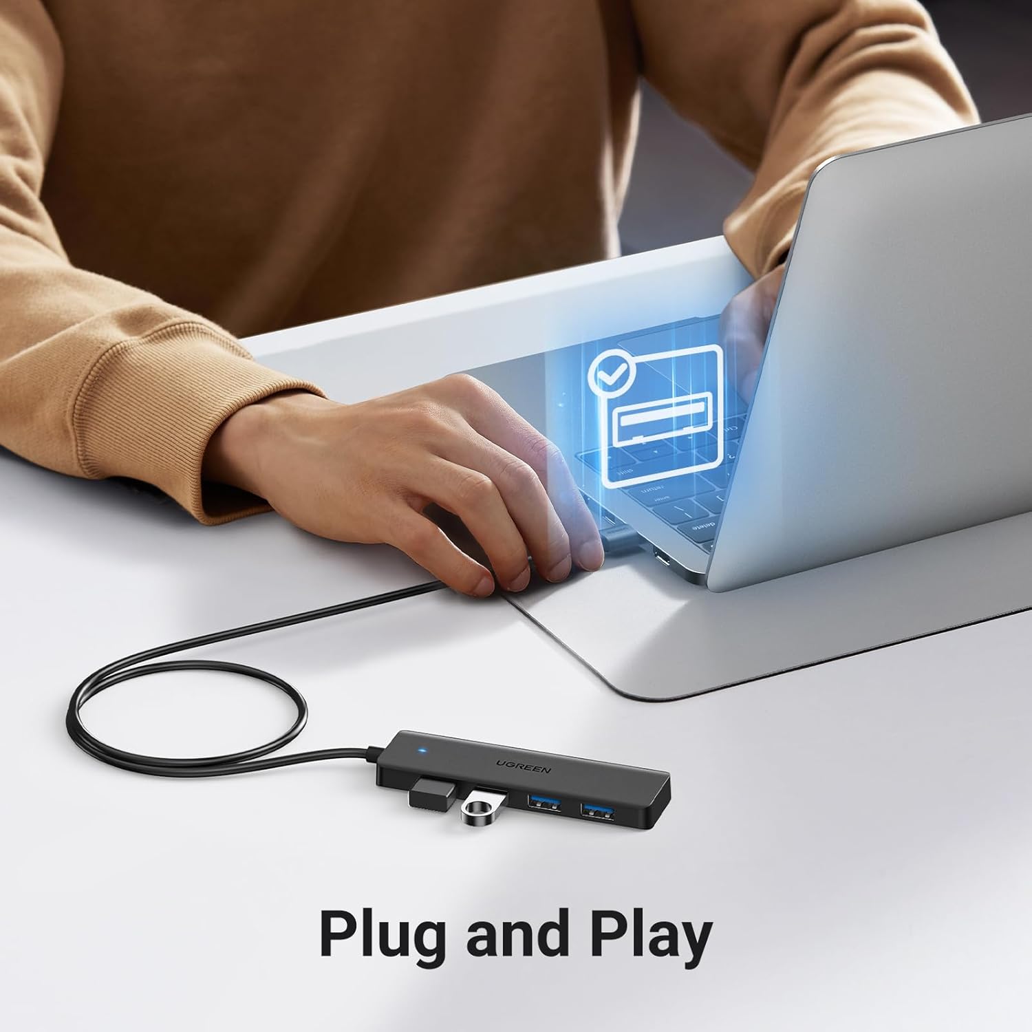 USB-хаб UGREEN 4-Port USB 3.0 Hub 1 м — фото 6