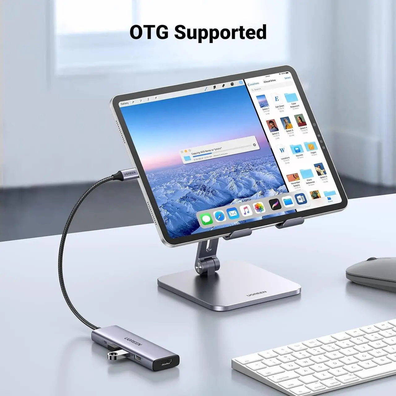 USB-хаб UGREEN CM511: Hdmi+3*USB 3.0 A+PD Power Converter — фото 7