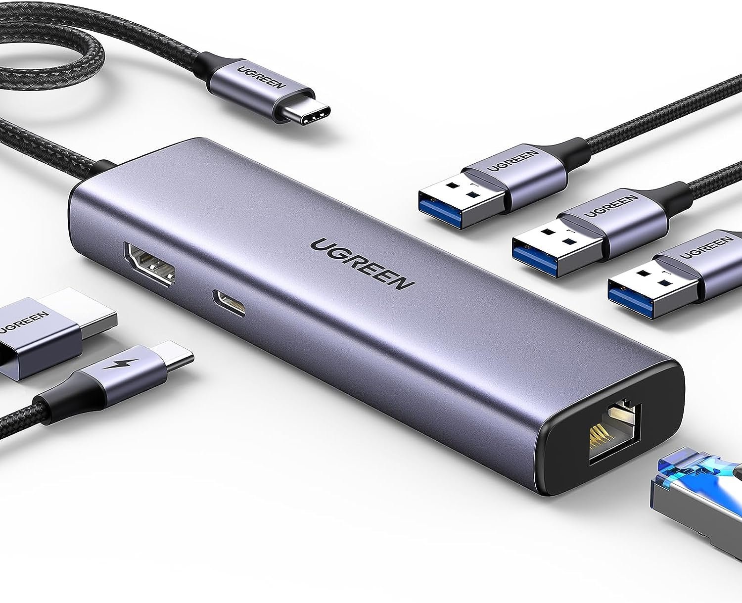 USB-хаб UGREEN CM512 з Hdmi та PD 100W — фото 7
