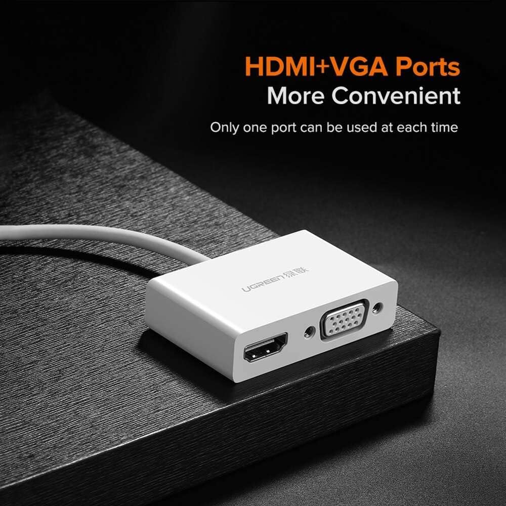 USB-хаб UGREEN Type C до Hdmi+VGA — фото 7