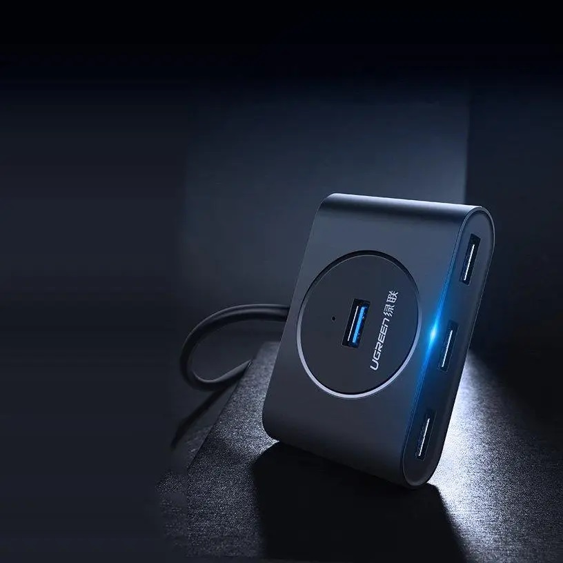 USB-хаб UGREEN USB 3.0 CR113, чорний — фото 3
