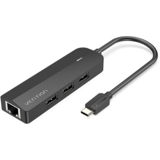 USB-хаб Vention USB 3.0*3/RJ45/Micro-B для ноутбука