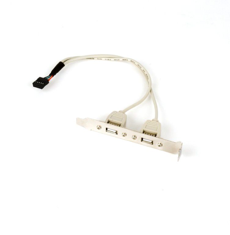 USB розетка на кронштейні 10P, довжина дроту 25 см Cablexpert