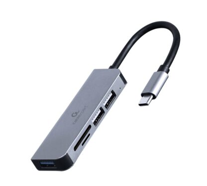 USB-С на 1 х USB 3.1 Gen1 (5 Gbps), 2 х USB 2.0, кардридер, метал