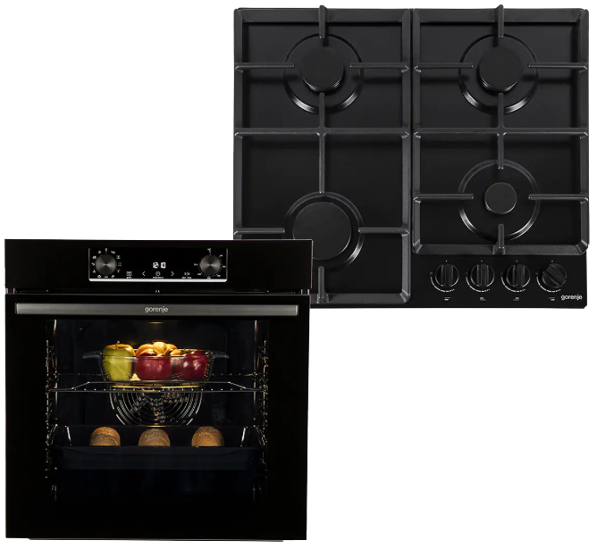 Вбудована техніка GORENJE: духова шафа BO6735E02BK та варильна