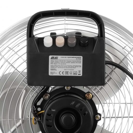 Вентилятор підлоговий 2E PowerWind 30C професійний, 30см, 60Вт, кнопки, двигун мідь 100%, срібний — фото 8