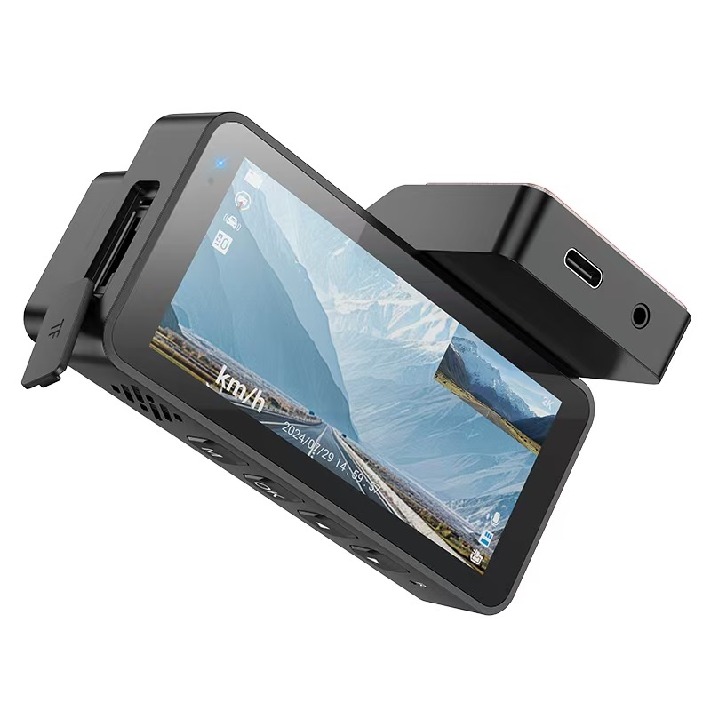 Відеореєстратор HOCO DV12 driving recorder 2K display GPS(with rear camera) Silvery Gray — фото 6