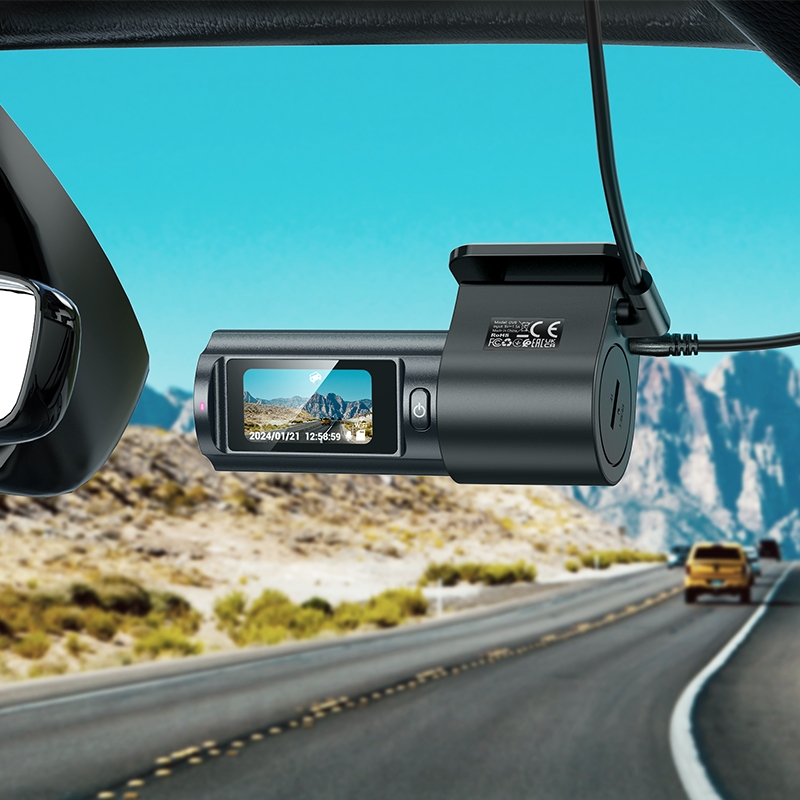 Відеореєстратор HOCO DV8 2K display hidden driving recorder(with rear camera) Black — фото 10