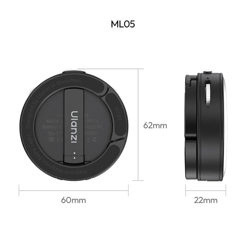 Відеосвітло Ulanzi ML05 MagLock Fill Light Black — фото 4