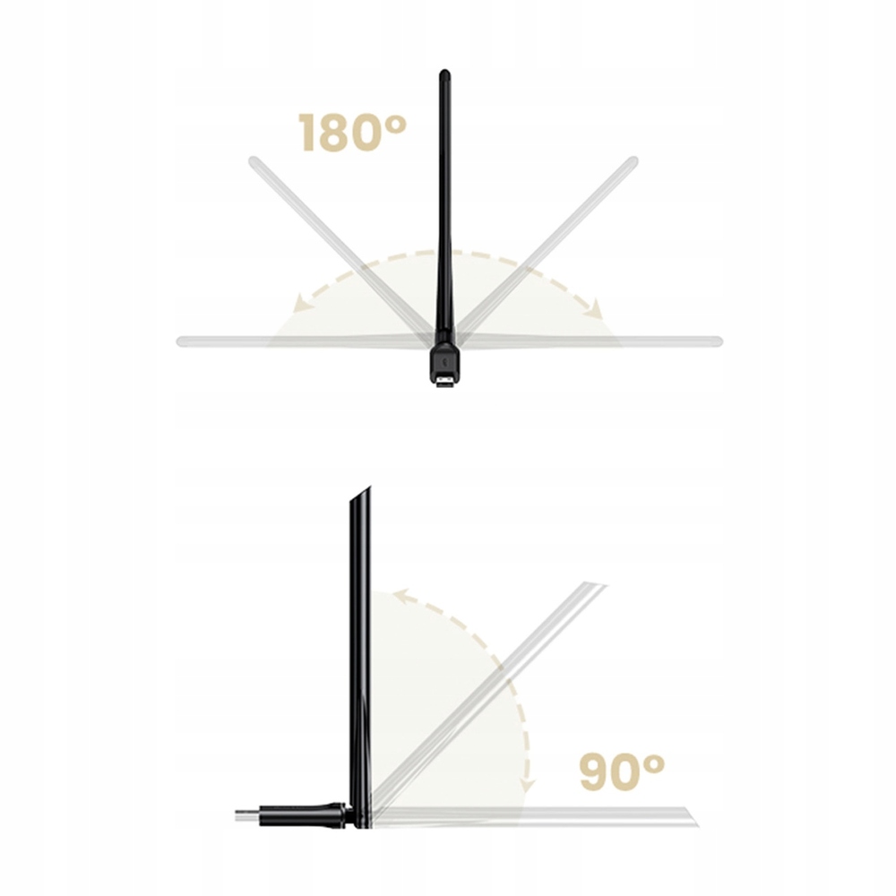 WI-FI адаптер UGREEN CM496 AC650 з посиленою антеною — фото 4