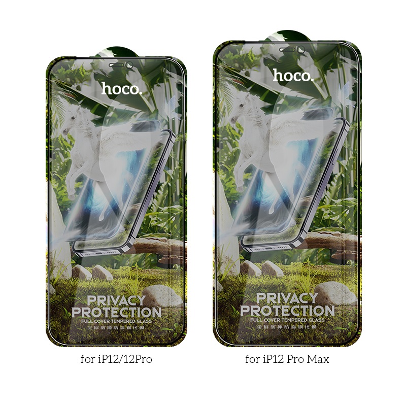 Захисне скло HOCO Full screen HD privacy protection tempered glass set for iP12 Pro Max (25PCS)(G11) Black — фото 7