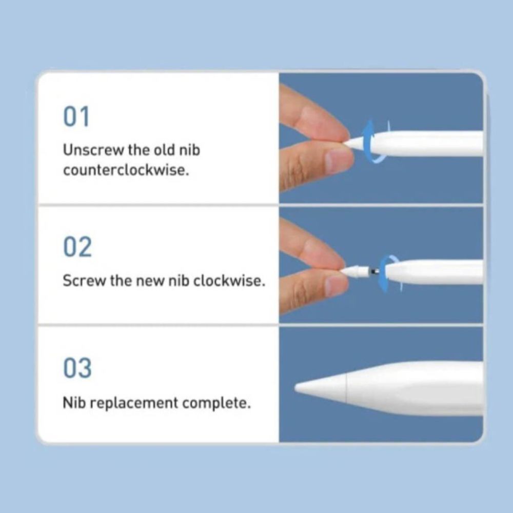 Змінні наконечники для стилуса Baseus Smooth Writing Capacitive Stylus Tips Moon White(2pcs) — фото 7