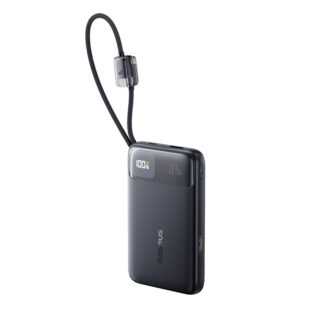 Зовнішній акумулятор Baseus EnerFill FC11 Digital Display Power Bank with Dual Built-in Cables 10000mAh 22.5W Cosmic Black