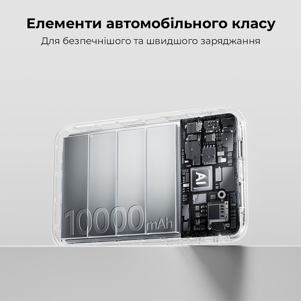 Зовнішній акумулятор Baseus EnerFill FC11 Digital Display Power Bank with Dual Built-in Cables 10000mAh 22.5W Cosmic Black — фото 12