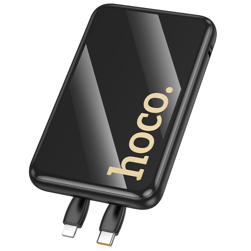 Зовнішній акумулятор HOCO Q37 Graceful 22.5W+PD20W power bank with two cables(10000mAh) Black — фото 6