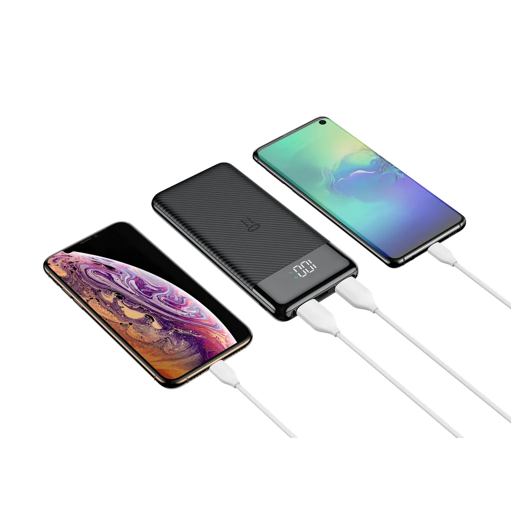 Зовнішній акумулятор VEGER 10000mAh з LCD дисплеєм — фото 9