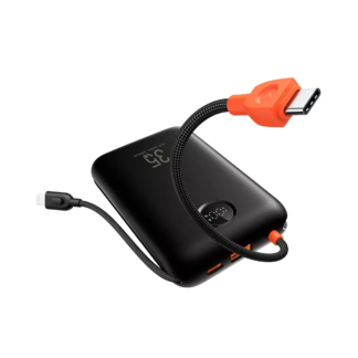 Зовнішній акумулятор VEGER 20000 mAh з інтегрованими кабелями Type C/Lightning