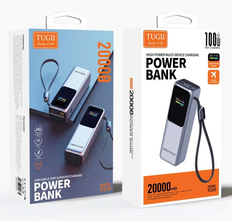 Зовнішній акумулятор WUW Tugii Y210 20000mAh з дисплеєм — фото 3