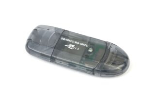 Зовнішній картридер, USB 2.0, для SD, MMC, RS-MMC Gembird FD2-SD-1