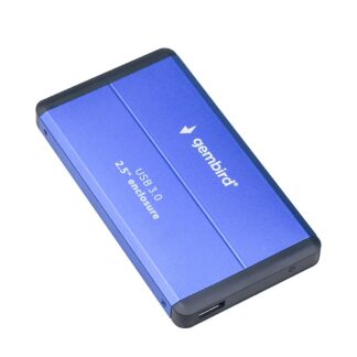 Зовнішня кишеня 2.5", USB 3.0, металевий корпус, синій Gembird