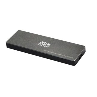 Зовнішня кишеня для M2 Sata&Nvme, метал, чорний Agestar 31Ubvs6C