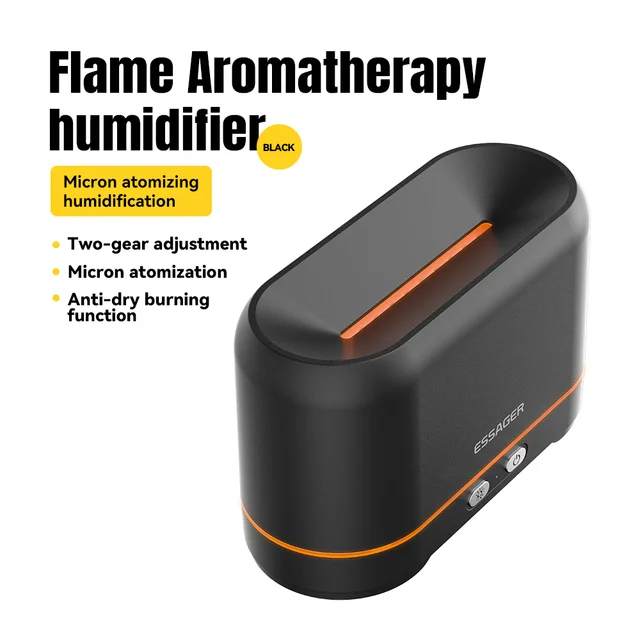 Зволожувач повітря ESSAGER Flame Aromatherapy Humidifier Black — фото 3