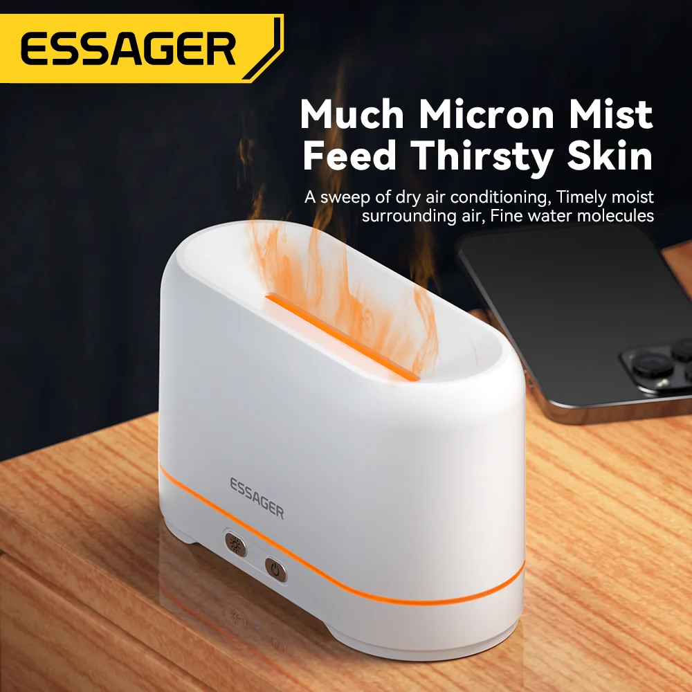 Зволожувач повітря ESSAGER Flame Aromatherapy Humidifier Black — фото 5