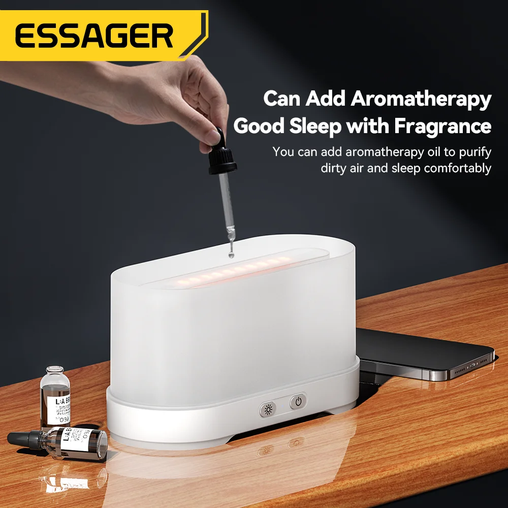 Зволожувач повітря ESSAGER Flame Aromatherapy Humidifier Black — фото 7