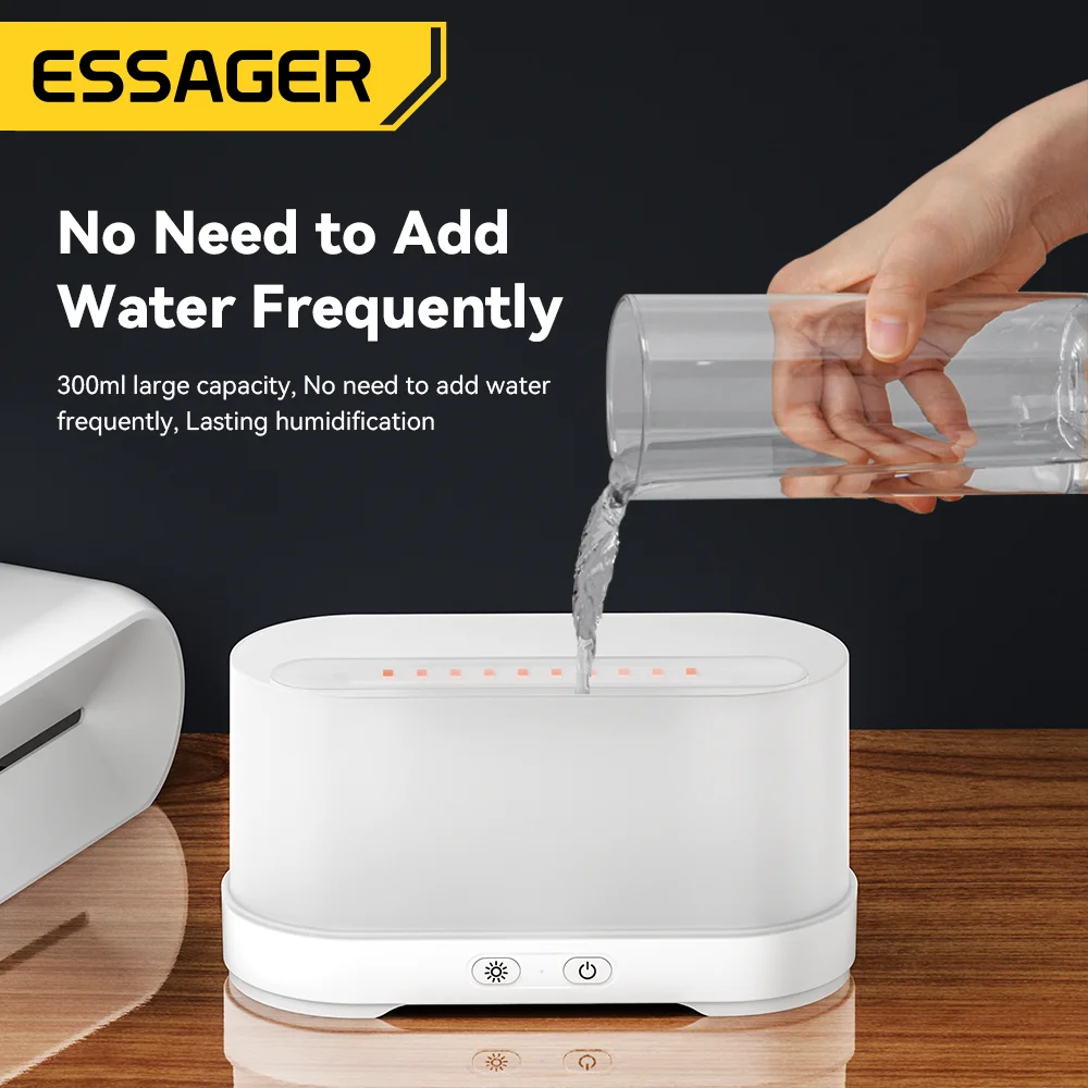Зволожувач повітря ESSAGER Flame Aromatherapy Humidifier Black — фото 8