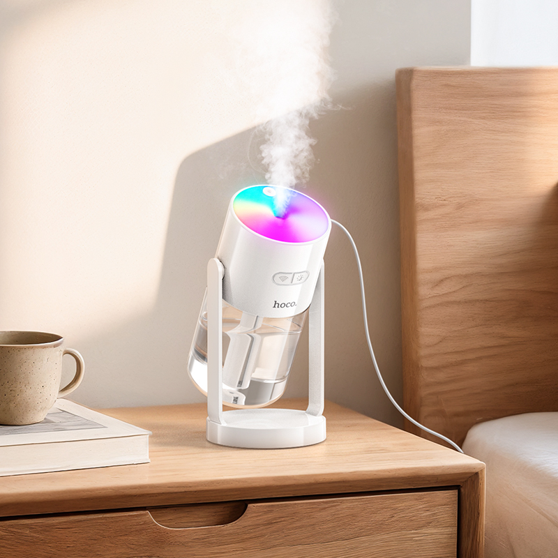 Зволожувач повітря з проекцією зоряного неба HOCO HX34 280ml Starry sky humidifier White — фото 8
