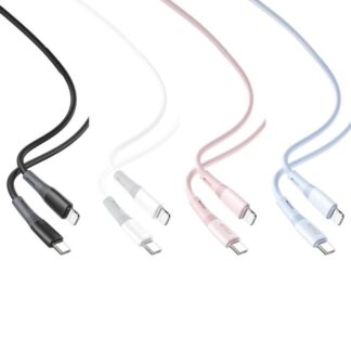 Кабель USB XO NB-Q226A 27W Silicone two-color Type-C to Lightning
