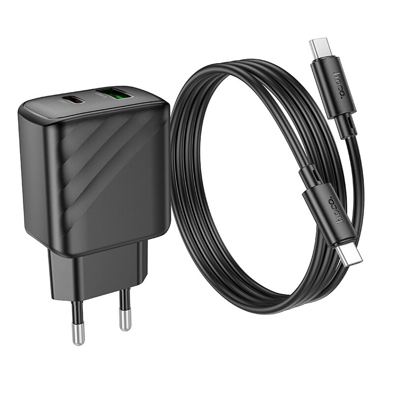 Мережевий Зарядний Пристрій Hoco CS23A 1USB/1USB-C PD/QC 30W+Type-C to Type-C — фото 7