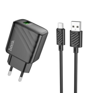 Сетевое зарядное устройство Hoco CS21A 1USB QC 18W+Micro USB