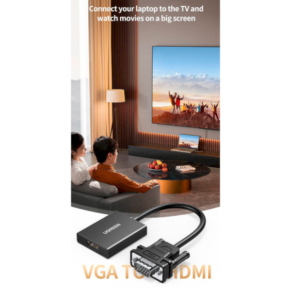 Адаптер VGA to Hdmi Ugreen CM513 Black - Зображення 16