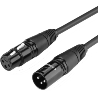 Аудиокабель UGREEN AV130 XLR male — XLR female, 5 м, черный