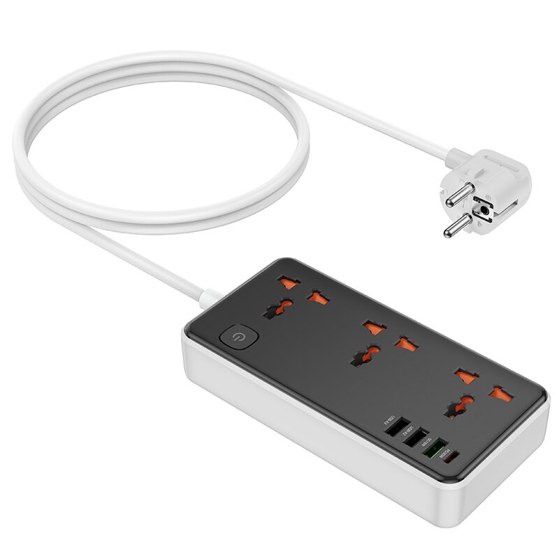 Мережевий Подовжувач Hoco AC8A 1USB-C / 3USB-A QC/PPS/PD30W — фото 7