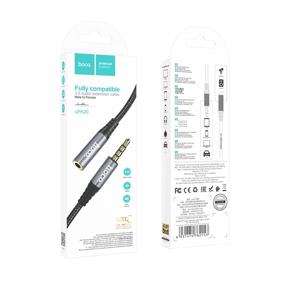 Кабель Aux Hoco UPA20 3.5 audio extension cable — фото 2