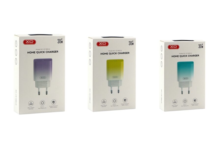 Мережевий Зарядний Пристрій XO CE18 1Type-C PD/QC 30W — фото 11